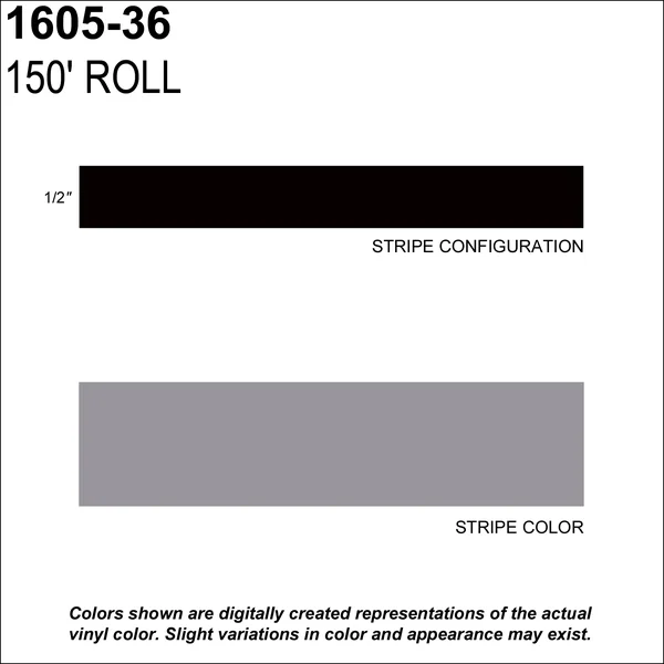 3M 72779 Scotchcal Striping Tape - Pale Gray, 1/2 in x 150 ft