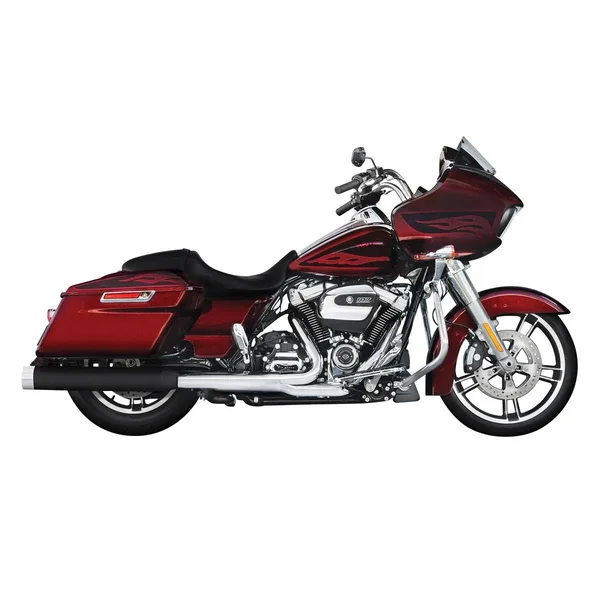 Rinehart - Touring 4x22 Slip-On Mufflers Black with Chrome End Caps