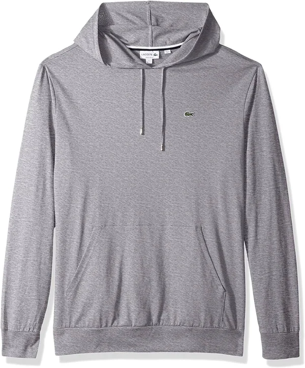 Lacoste Men Long Sleeve Jersey Hoodie T-Shirt L Red