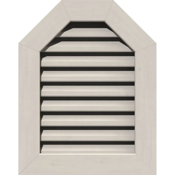 Ekena Millwork GVWOT16X2801SFPPI 16x22W x 28x22H Octagonal Top Gable Vent (21x22W x 33x22H Frame Size): Primed, Functional, Smoo