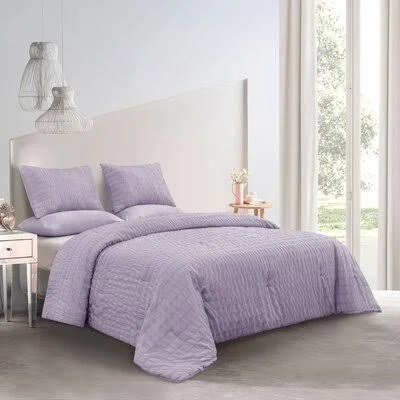 West Stockbridge Comforter Set One Allium Way Size: Twin Comforter + 2 Additional Pieces, Color: Purple