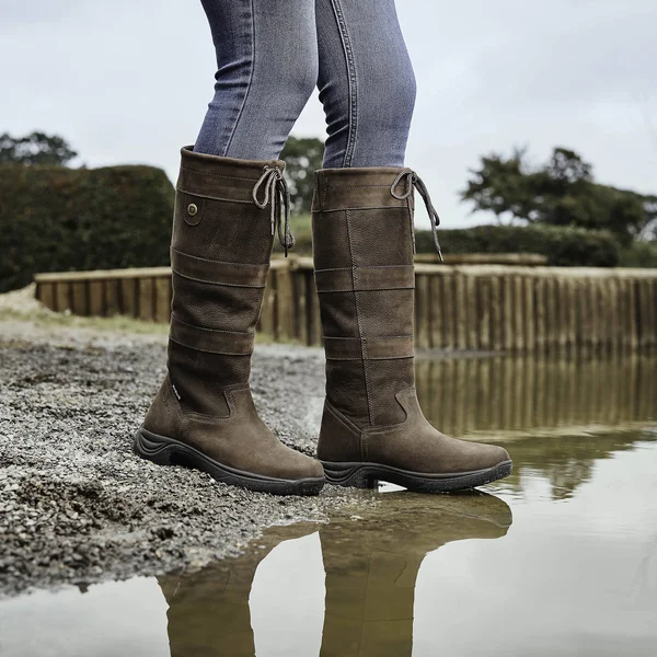 Dark Brown Dublin River Boots III - Wide