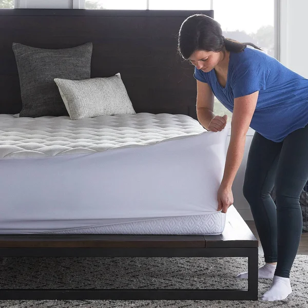 Lucid Comfort Collection Overfilled Mattress Pad, Size: Queen, White