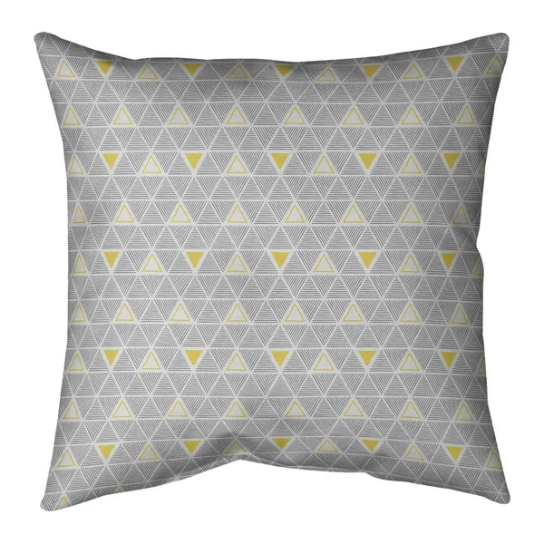Porch & den Baldock Color Accent Triangles Throw Pillow - 26 x 26 - Red Accent - Polyester