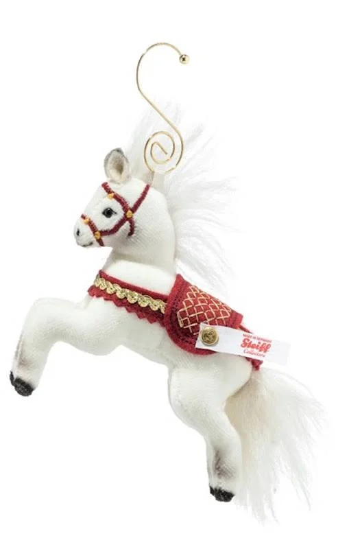 Steiff Christmas Horse Ornament 10 cm. EAN 006920