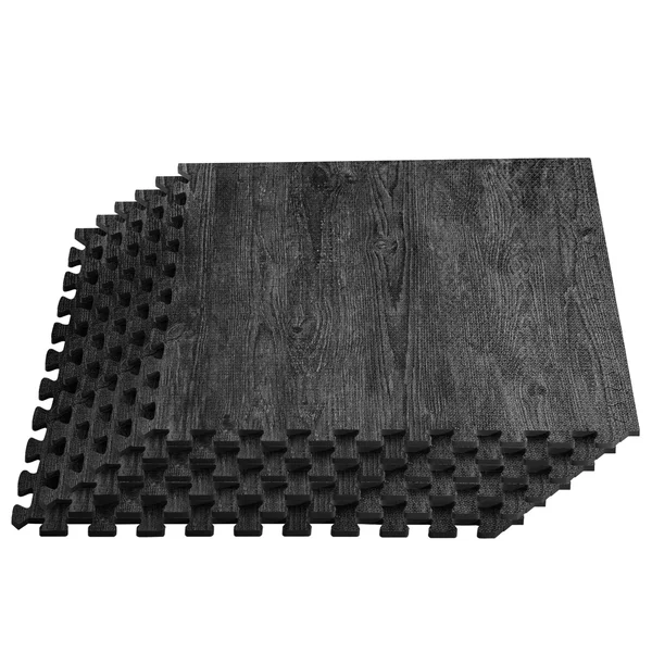 We Sell Mats Forest Floor Farmhouse Collection 3/8 inch Thick Printed Wood Grain Mats - 24 in x 24 in