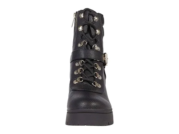 Guess Women's Canaly Lug Sole Block Heel Combat Boots - Black
