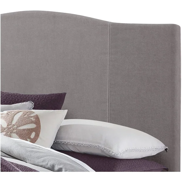 Accentrics Home All-in-One Modified Camel Back Upholstered Bed, Queen