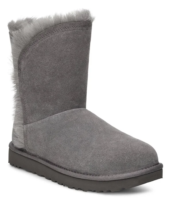 Ugg Women's Classic Short Fluff High Low Suede Boot - 40