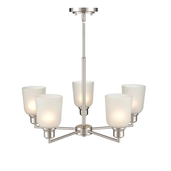 Millennium Lighting 2815-BN Amberle - 5 Light Chandelier Brushed