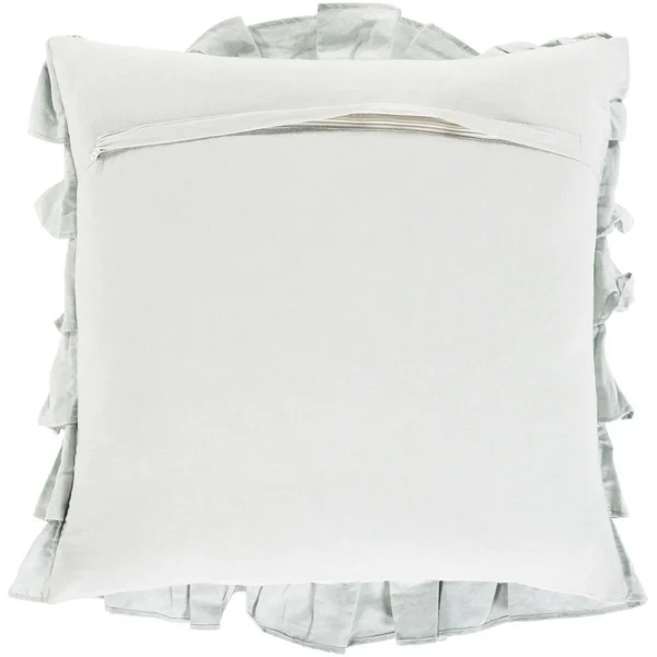 Surya RLE005-2020 Ruffle Cottage Ice Blue Pillow Cover