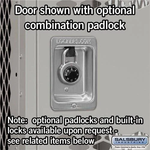 Salsbury Industries 71152tn-a 12x22 Wide Single Tier Vented Metal Locker - 1 Wide - 5 Feet High - 12 Inches Deep - Tan - Assembl