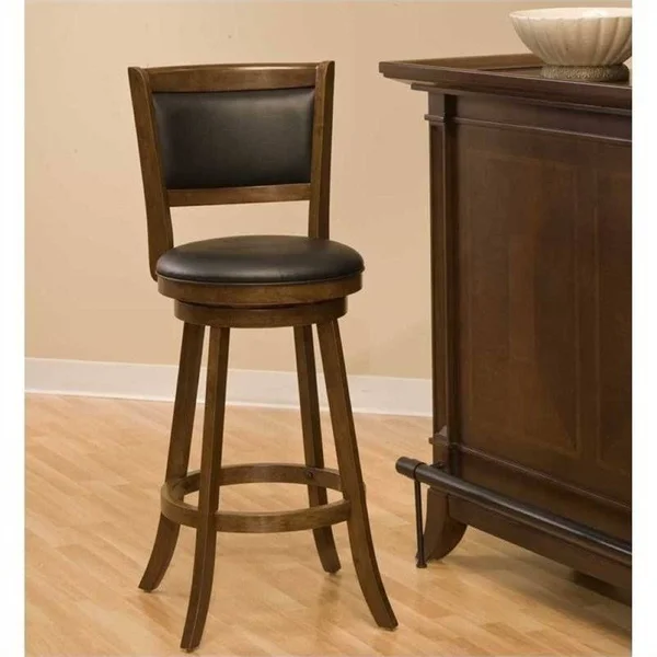 Bowery Hill 24x22 Swivel Counter Stool in Cherry