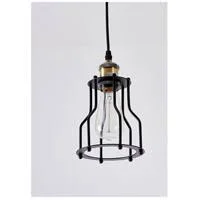 Bethel International DU08P Canada 1 Light 6 inch Black Single Pendant Lighting Ceiling Light
