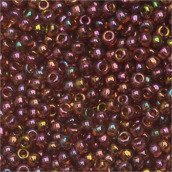 Miyuki Round Seed Beads - 11/0, 250 Gram Bulk Bag, #301 Dark Topaz Rainbow Gold Luster