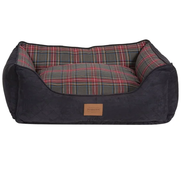 Pendleton Grey Stewart Plaid Kuddler Pet Bed