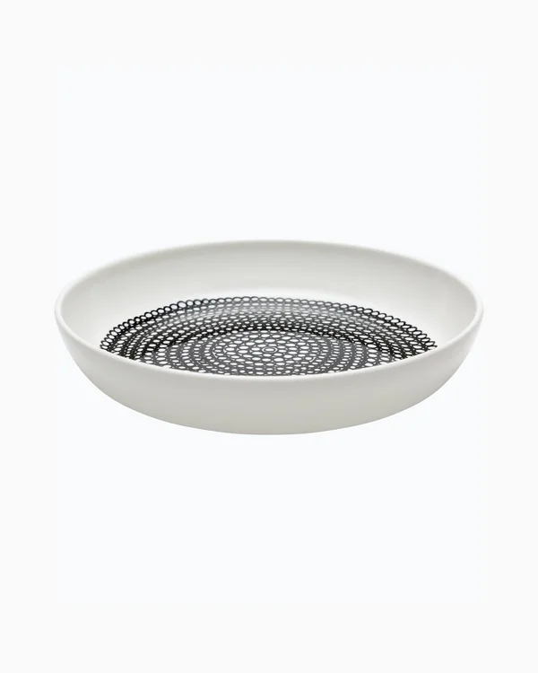 Marimekko Rasymatto White, Black Deep Plate