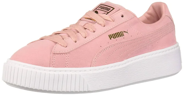 Puma Womens Suede Platform Casual Sneakers Pink