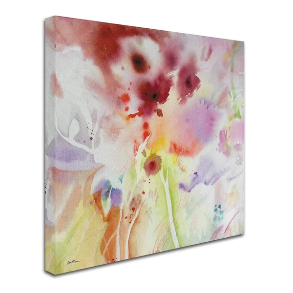 Trademark Fine Art 'Garden Impressions 3' Canvas Art by Sheila Golden - Size: 35 x 35