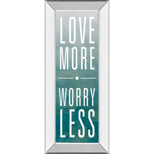 Classy Art 1586MF 18 x 42 in. Love by SD Studios Mirror Framed Print Wall Art