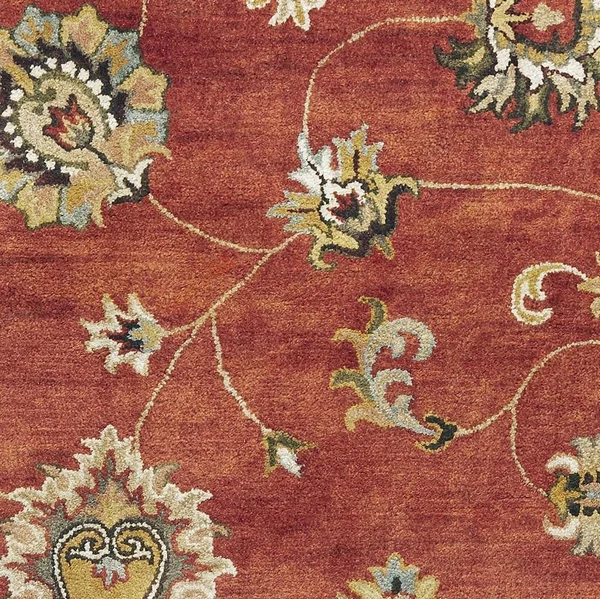5&6x22 Round Wool Sienna Area Rug