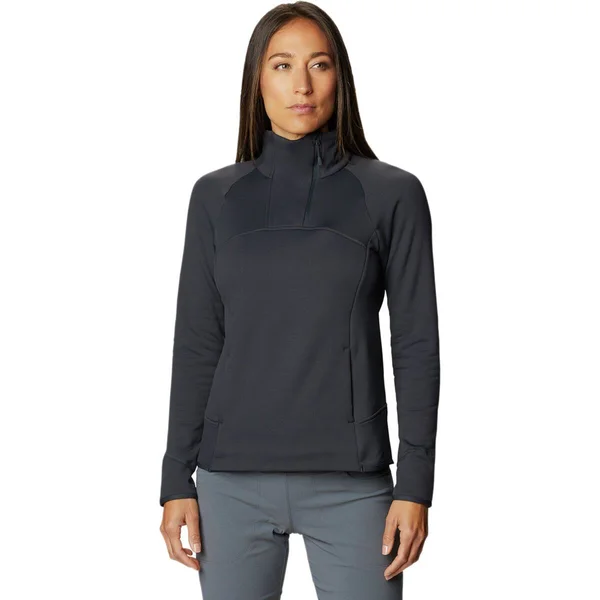 Mountain Hardwear Women's Frostzone 1/4 Zip Top - Xs - Dark Storm