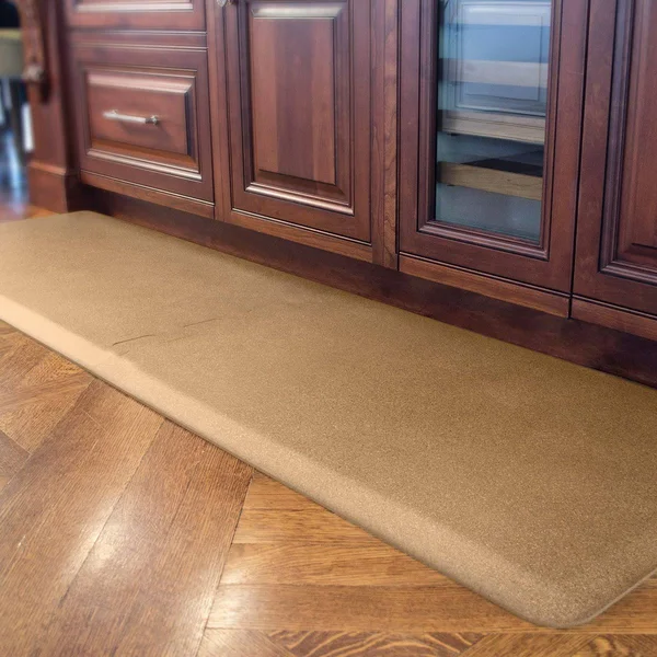 WellnessMats Anti-Fatigue Puzzle Set Kitchen Mat - Granite Gold - 7.5& x 2&