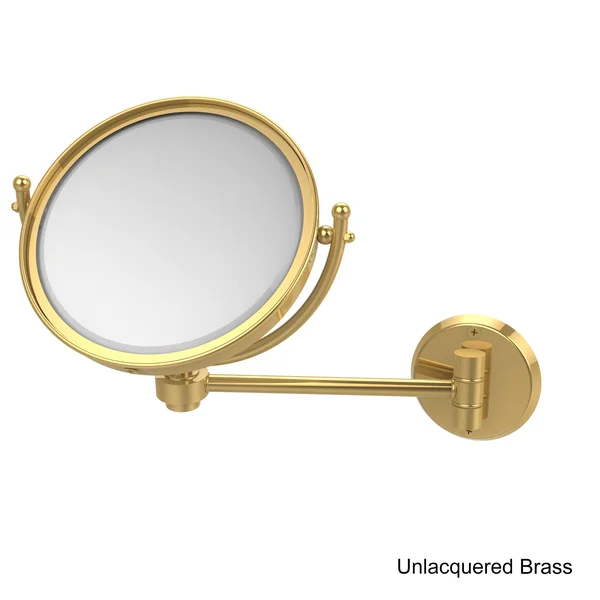 Allied Brass 8-in Wall Mounted Make-Up Mirror 5X Magnification - Matte Black