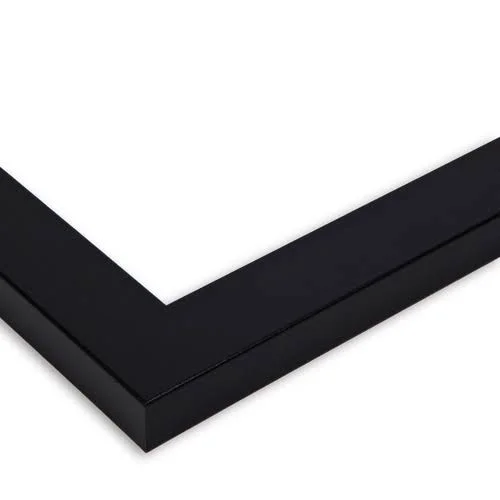 Collage Picture Frame, Satin Black Frame with 4 openings for 4x12 Photos with Red Maple Leaf Mat. D3926CV268, ArtToFrames