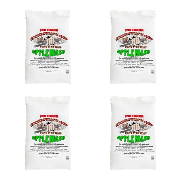 CookinPellets Apple Mash Hard Maple Smoker Wood Pellets, 40 Pound Bag (4 Pack) by VM Express