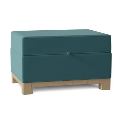 Brandes Storage Ottoman Winston Porter Body Fabric: Klein Peacock, Leg Color: Dark Brown