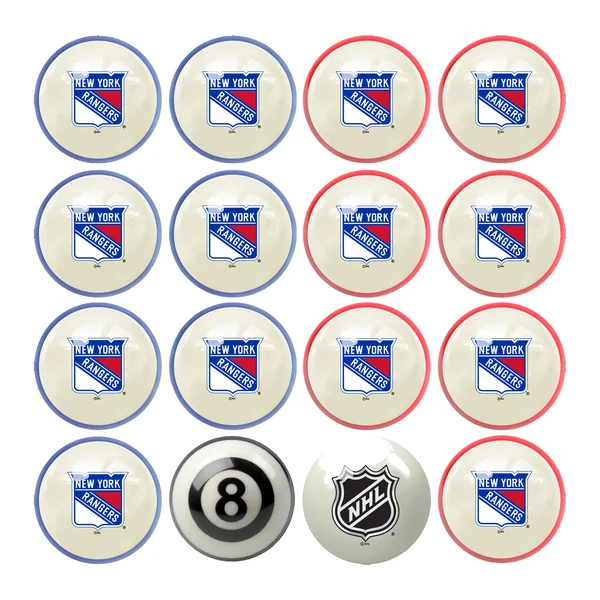 NHL New York Rangers Home & Away Billiard Ball Set
