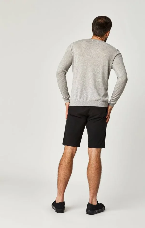 Mavi Men's Jacob Shorts in Black Sateen Twill