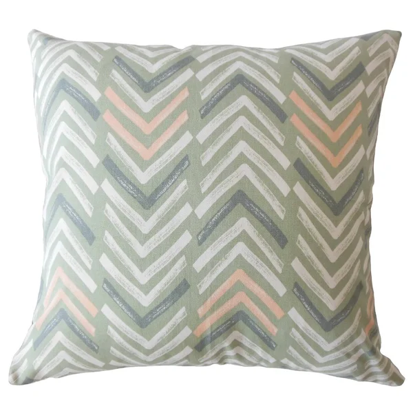 The Pillow Collection Barend Geometric Down Filled Throw Pillow in Sundown - Size: 18 x 18, Green