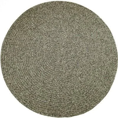 Seline Solid Color Braided Gray Indoor/Outdoor Area Rug August Grove Rug Size: Oval 4& x 6&