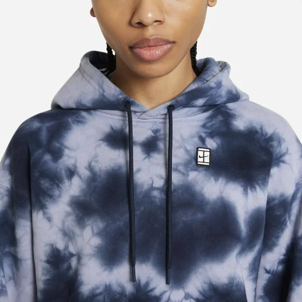 Women's Nike Court Tie-Dye Tennis Hoodie - Size: Large, Med Purple