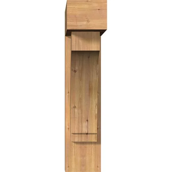 Ekena Millwork 1462780 7 1/2x22W x 26x22D x 34x22H Imperial Block Smooth Bracket w/ Offset Brace, Western Red Cedar