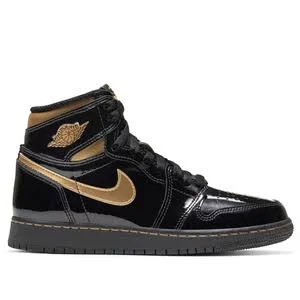 Nike Kids Air Jordan 1 Retro High OG GS &Black Metallic Gold& Black/Metallic Gold Basketball Shoes/Sneakers 575441-032 (Size: US
