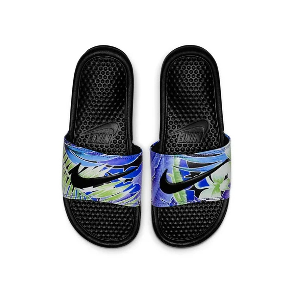 Nike Womens Benassi JDI Slide Shoes Black/White/Game Royal Size 6.0