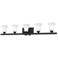 Livex Lighting 6485-04 Ridgedale 5-Light Bath Vanity, Black
