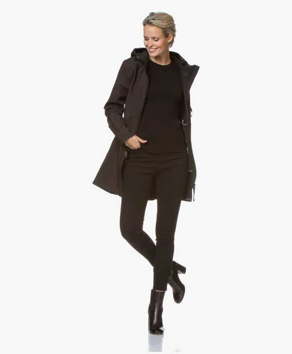 Women's Ilse Jacobsen Rain 07 Jacket, Size: 38, Black