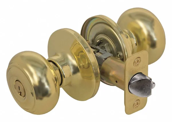 Master Lock RU0103KA4 Knob Lockset, rusk Style, polished Brass