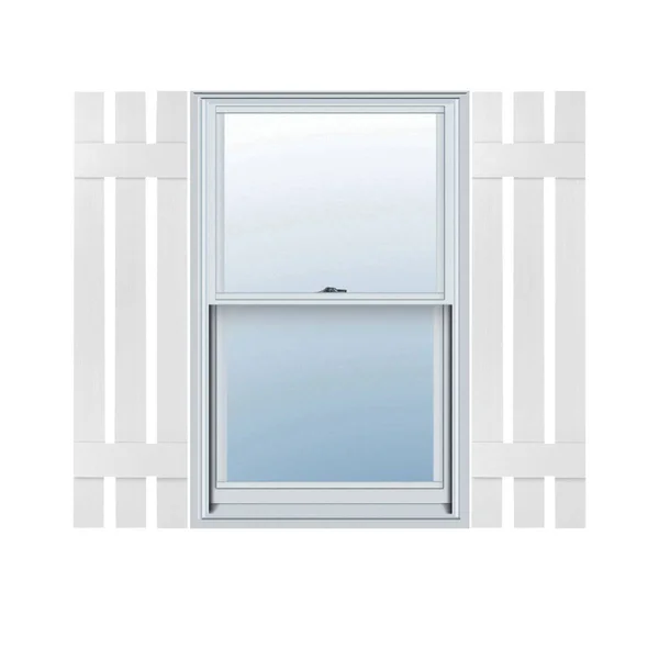 12x22W x 35x22H Lifetime Vinyl - Standard Three Board Spaced, Board-n-Batten Shutters, w/Installation Shutter-Lok&s & Matchin