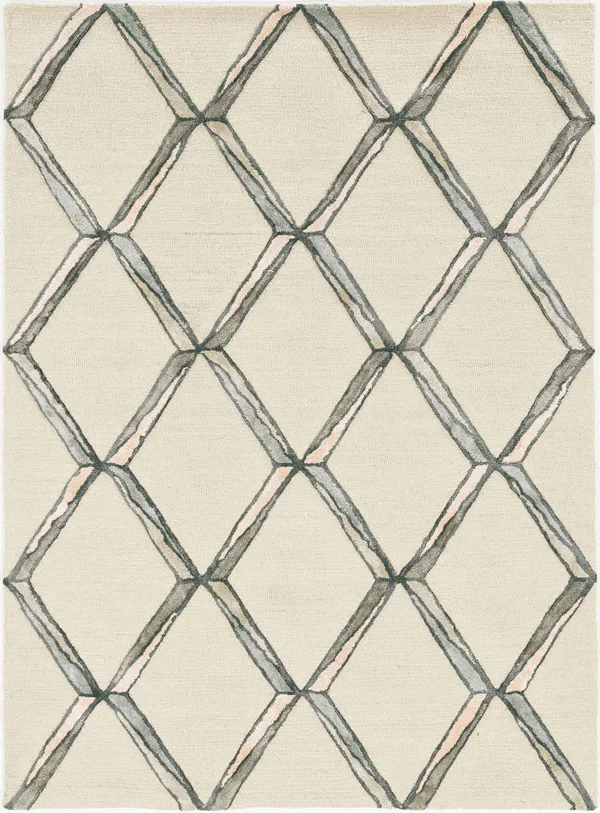 Kas Libby Langdon Upton 4307 Putty/Slate Mod Scape Area Rug 2&3x22 x 8& Runner
