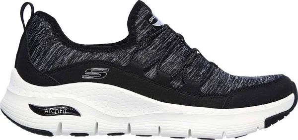 Skechers Women's Arch Fit Rainbow View Slip On, Black/White