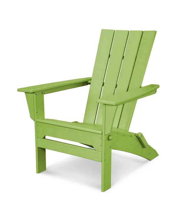 POLYWOOD Quattro Folding Adirondack: Lime - 20.50" x 15.00" x 17.75"