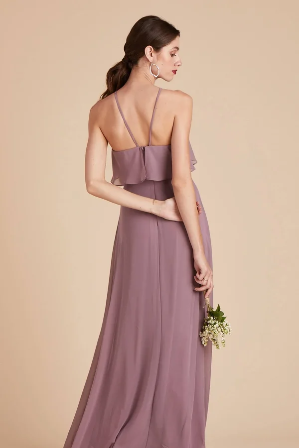 Jules Chiffon Bridesmaid Dress in Dark Mauve 3XL, Dark Mauve