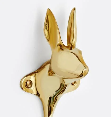 Horse Solid Brass Single Hook C106439