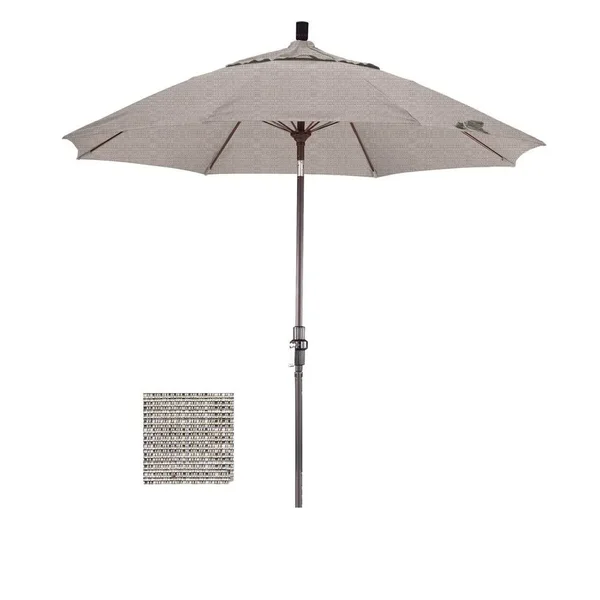 California Umbrella 9 Feet Fiberglass Market Umbrella Collar Tilt Bronze/Olefin/Antique Beige