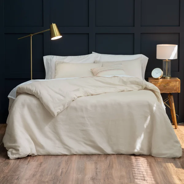 Welhome Relaxed 3-Piece Duvet Cover Set - Oatmeal